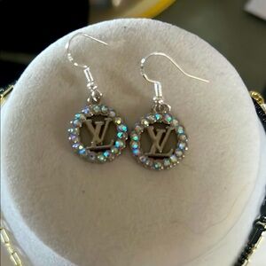 Elegant Silver Earrings with Crystal Accents